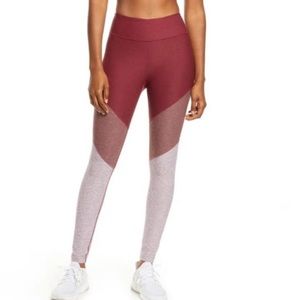 Like New! Outdoor Voices Cabernet Eggplant Tri Color Leggings
